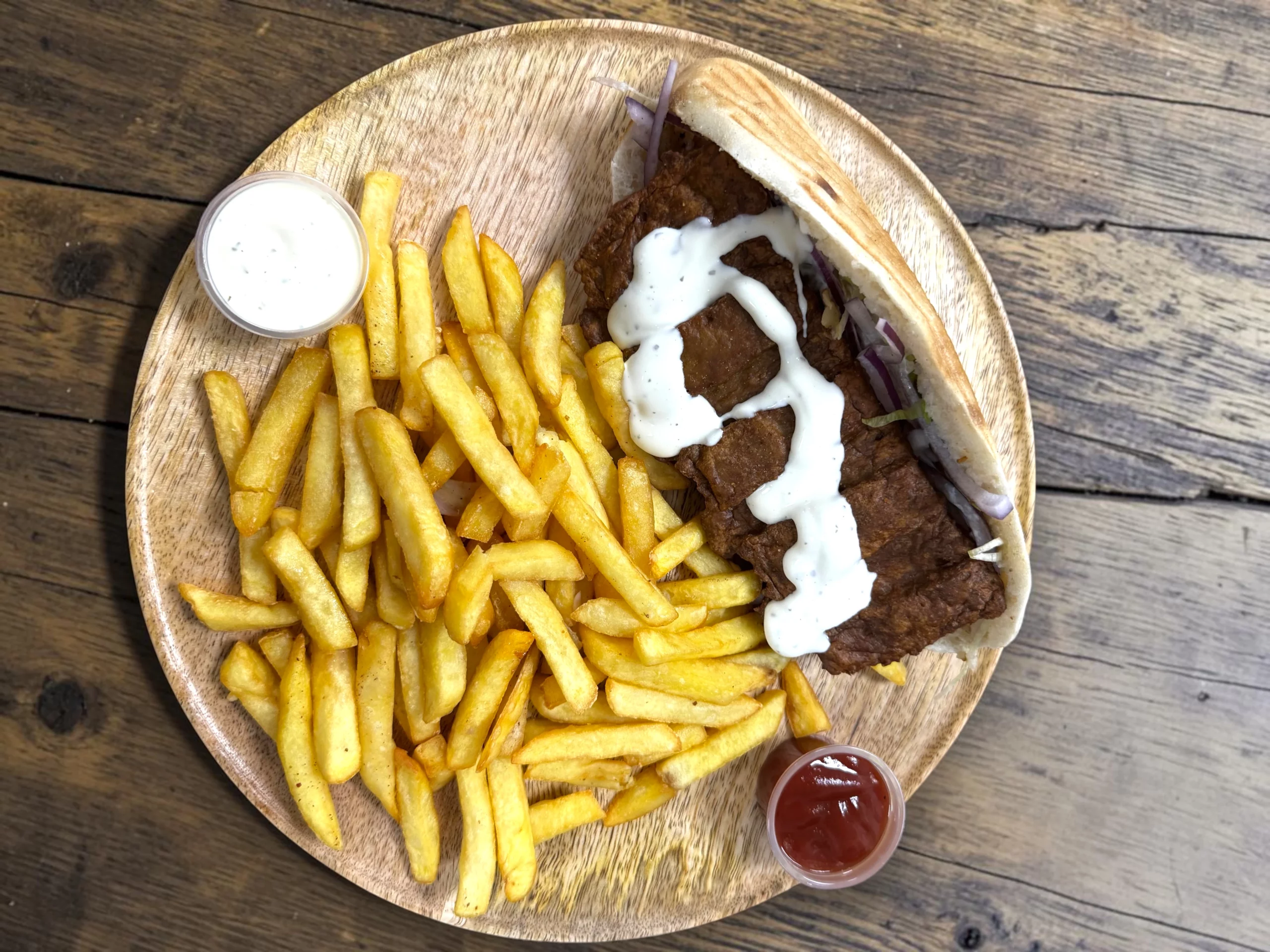 Kebab mexicanos Istanbul Kebab Houdain - galette mexicanos crudités sauce